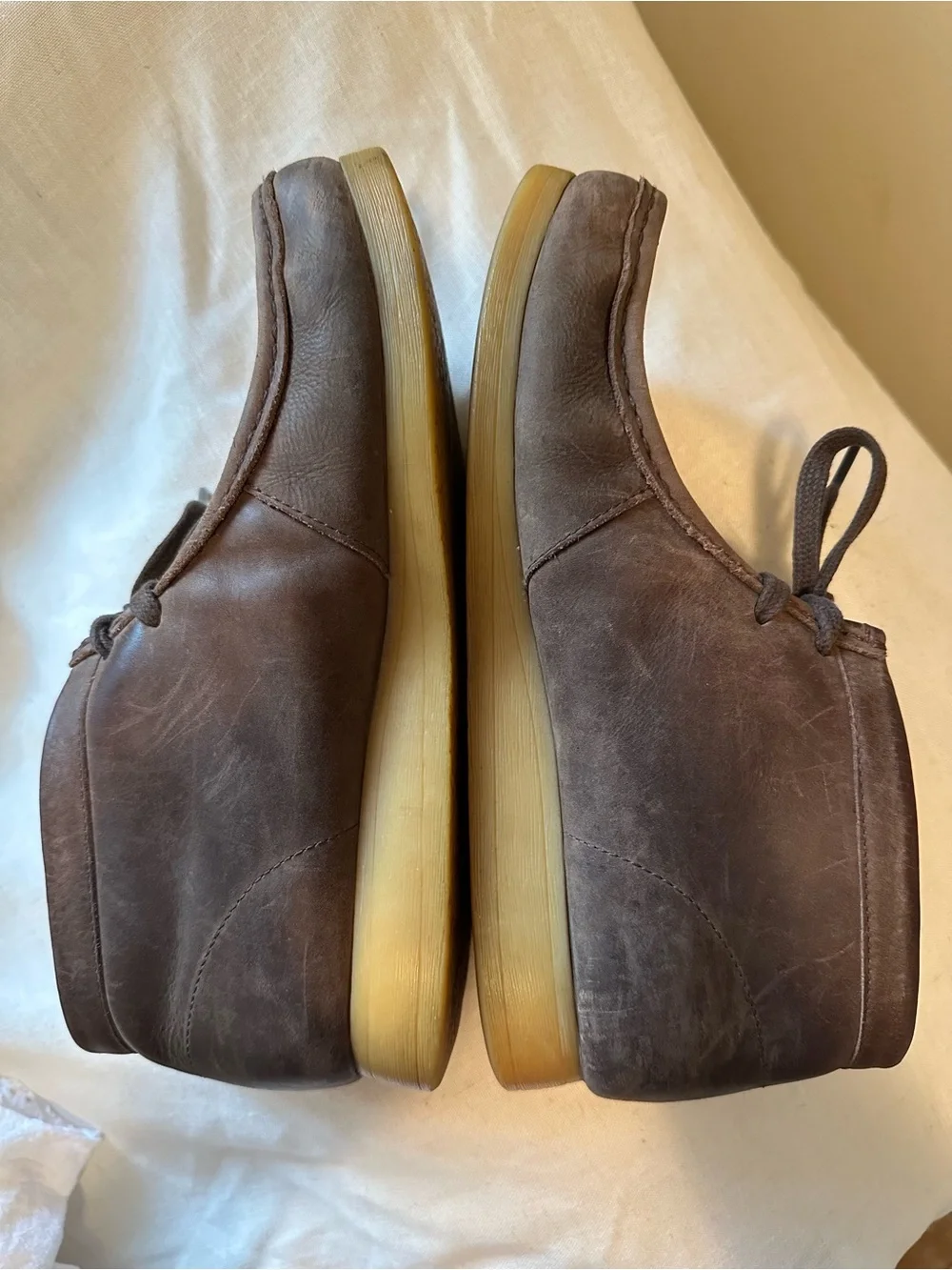 Clarks Men’s Oily Brown Stinson Hi Leather Chukka Boots Sz 10 Preppy Ivy League